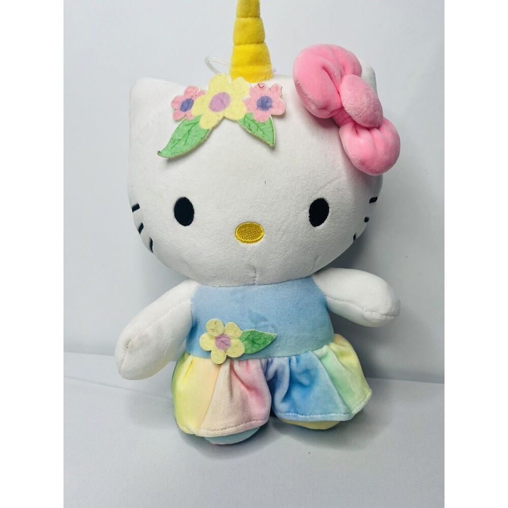 Hello Kitty Sanrio Unicorn Rainbow Spandex Plush 12" Stuffed Doll Toy Fiesta